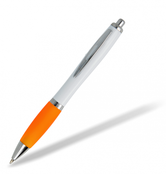 Kunststoffkugelschreiber-Toppy-White-orange
