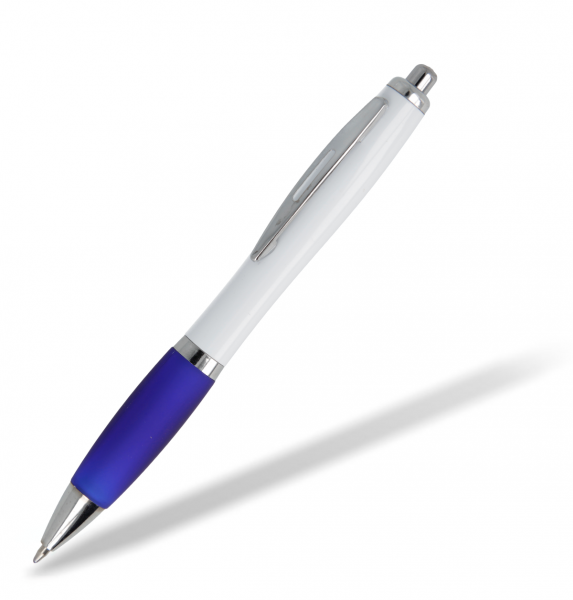 Kunststoffkugelschreiber-Toppy-White-blau