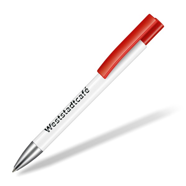 Ritter Pen Stratos weiß Clip rot