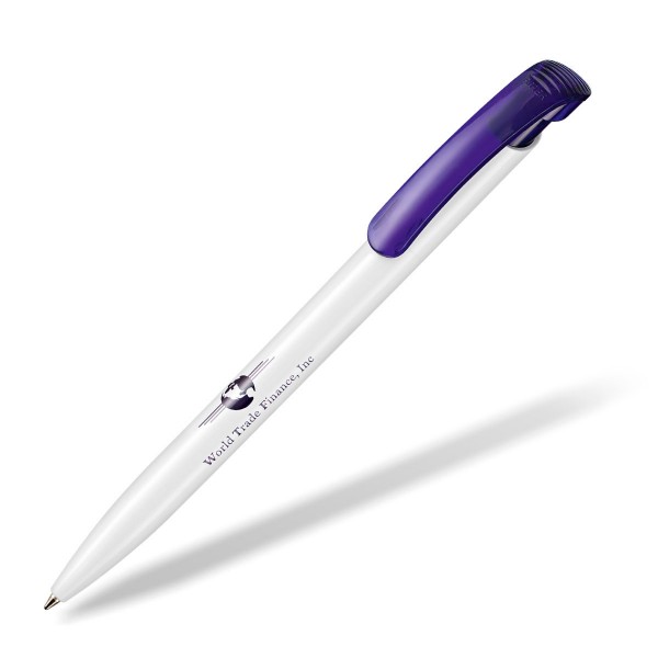 Ritter Pen clear solid transparent Clip dunkelblau