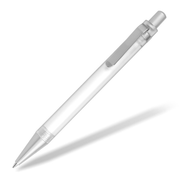 Kugelschreiber Brendix weiß transparent
