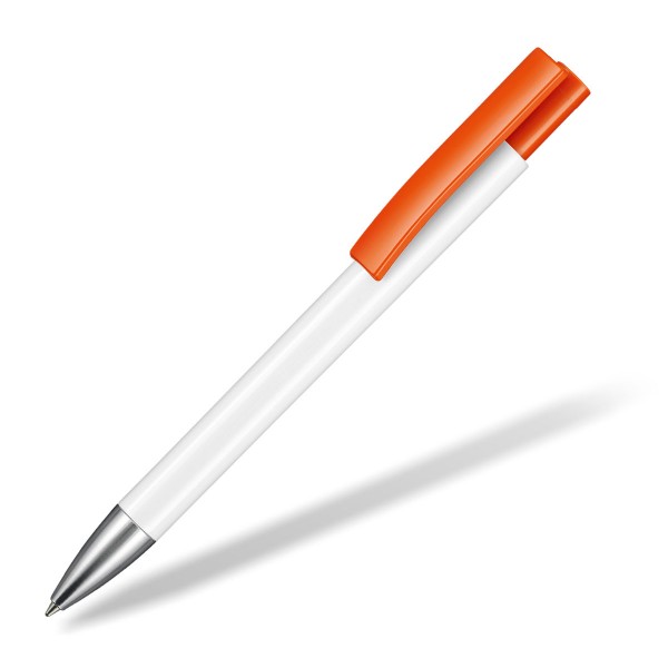 Ritter Pen Stratos weiß Clip orange