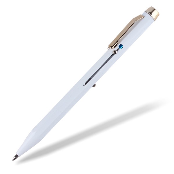 4-Farbkugelschreiber aus Metall weiß