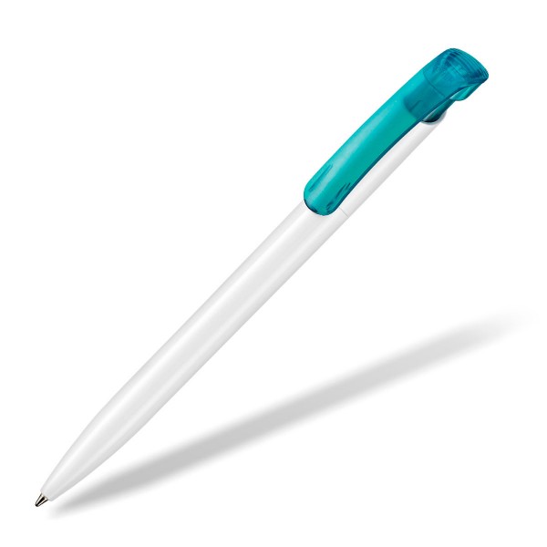 Ritter Pen clear solid transparent Clip türkis