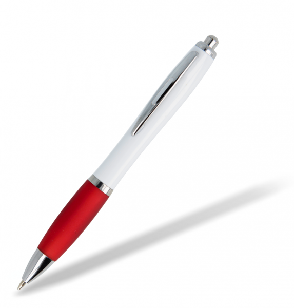 Kunststoffkugelschreiber-Toppy-White-rot