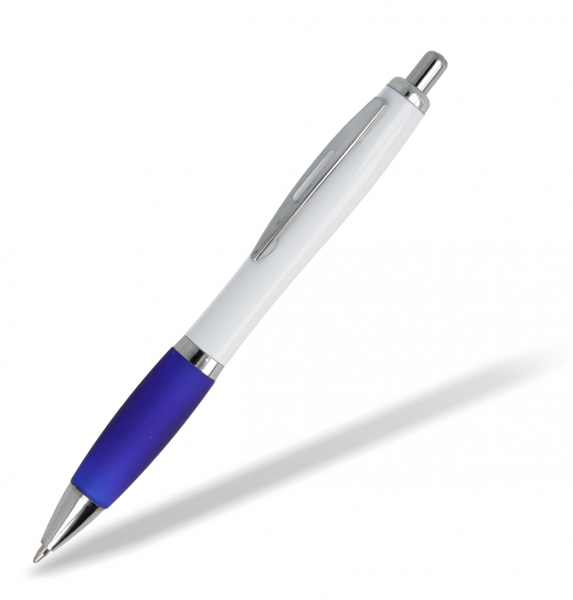 Kunststoffkugelschreiber-Toppy-White-blau