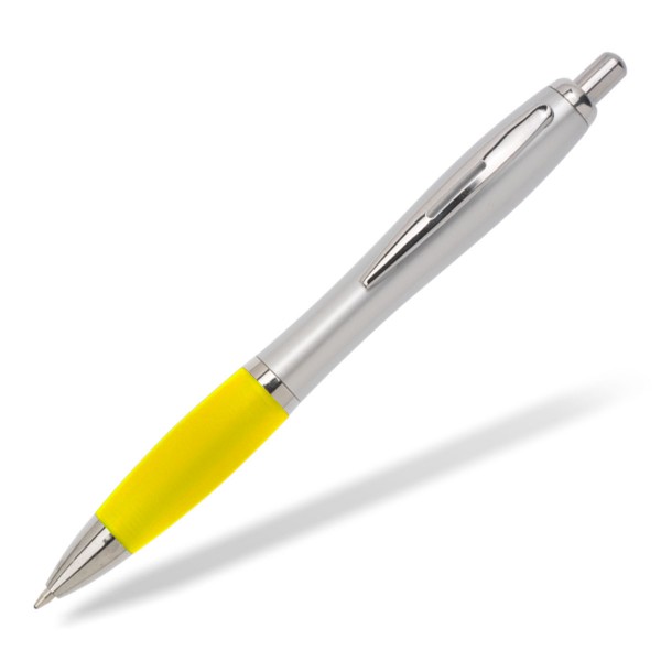 Kugelschreiber Toppy silver gelb