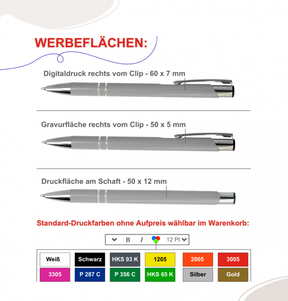 Metallkugelschreiber-Terax-werbeflaechen