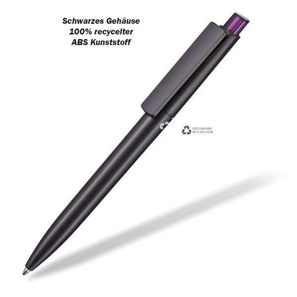 Kugelschreiber crest recycelt violett