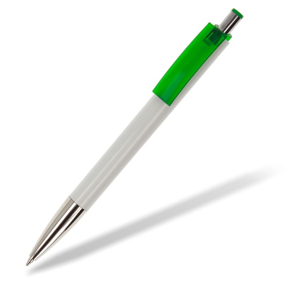 Kugelschreiber E-Fifty-flash weiß Clip grün