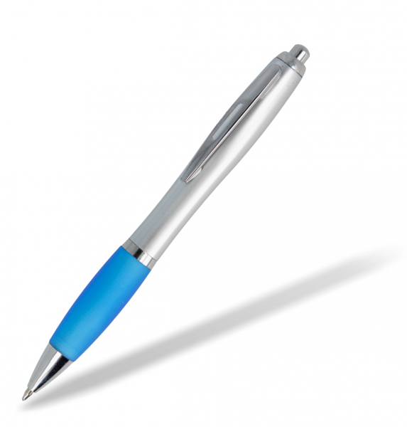 Kunststoffkugelschreiber-toppy-silver-hellblau