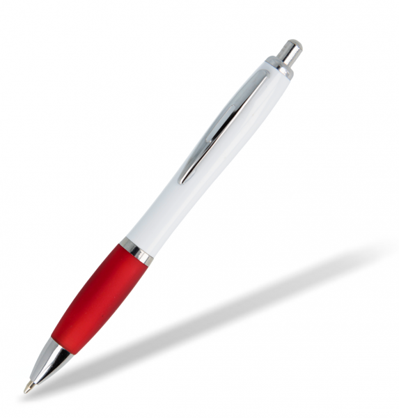 Kunststoffkugelschreiber-Toppy-White-rot
