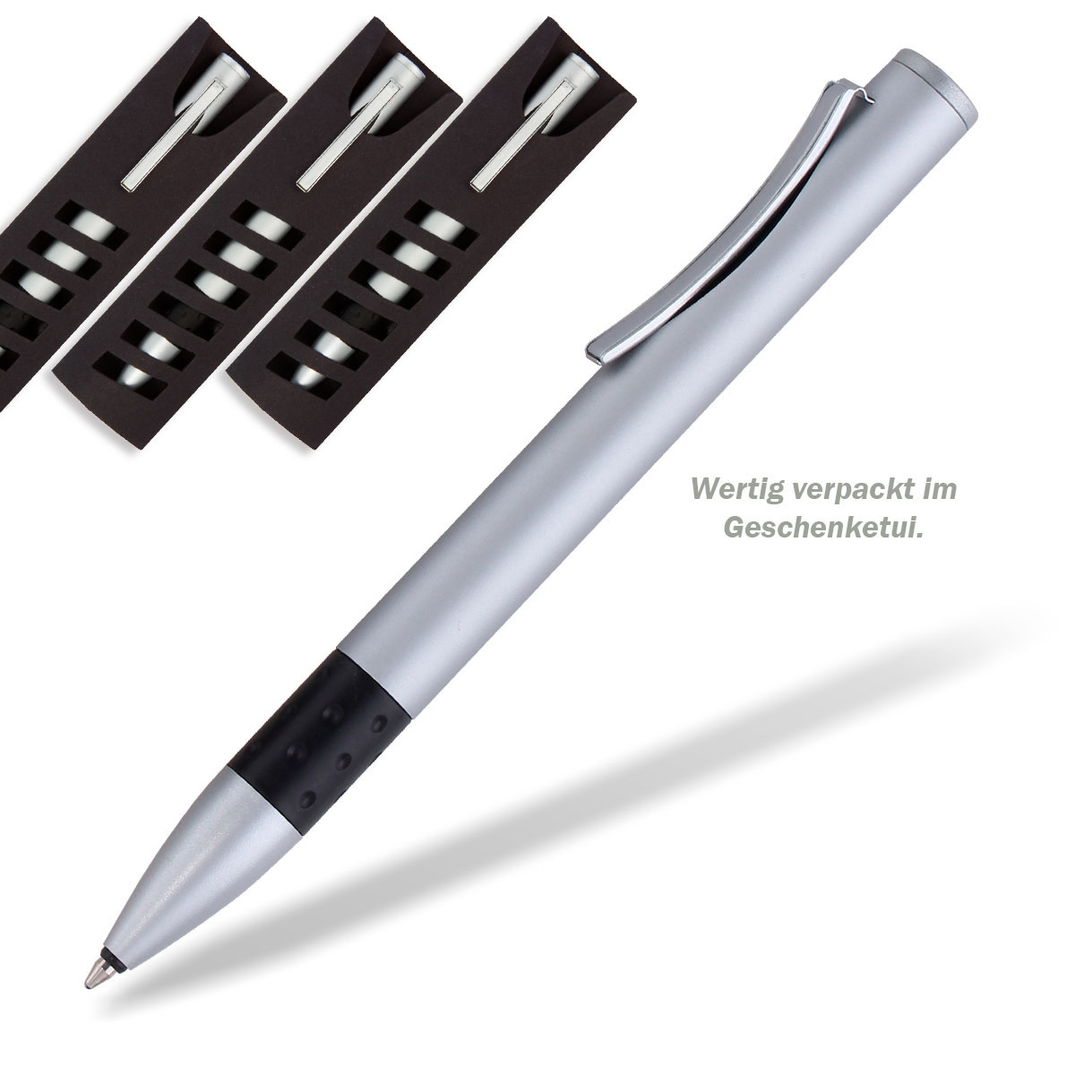 Metall Kugelschreiber mit individueller Laser Gravur Werbung 200 Stück 