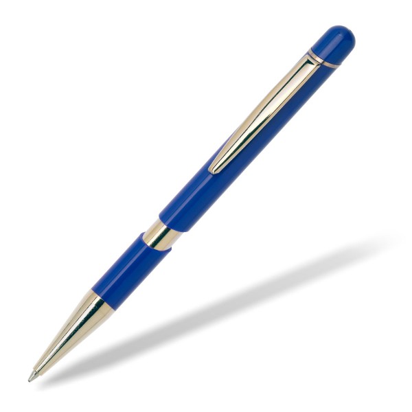 Kugelschreiber Torino solid blau gold