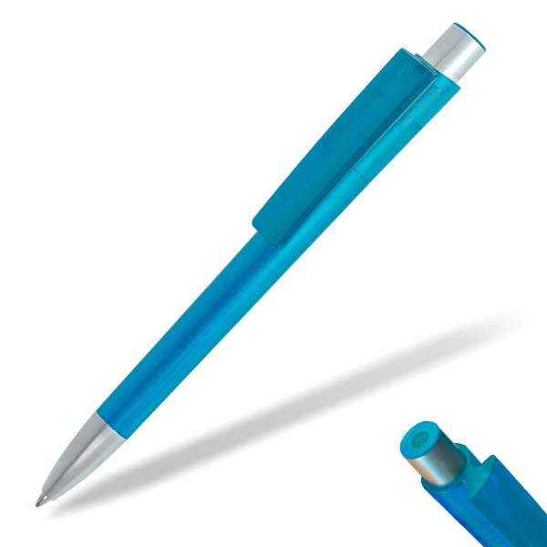 Druckkugelschreiber Delta Classic Frost hellblau Druckkugelschreiber Delta Classic Frost hellblau