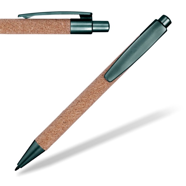 kugelschreiber-aus-kork-grün