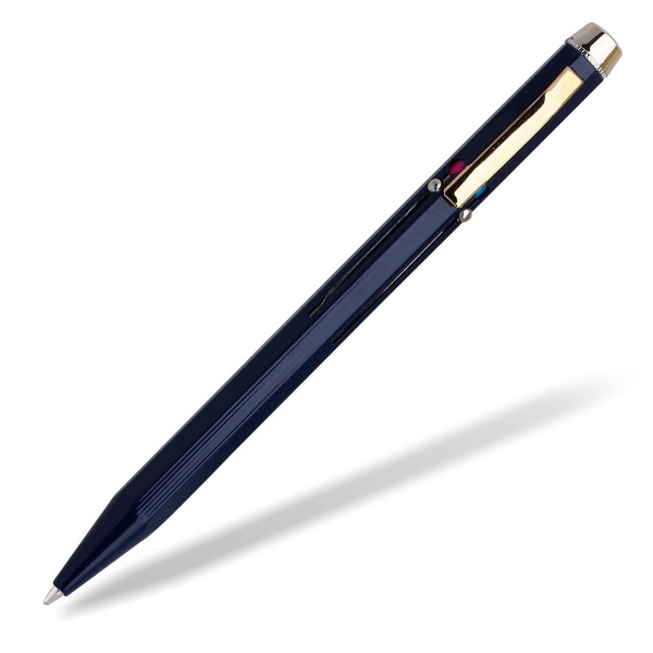 4-Farbkugelschreiber aus Metall blau