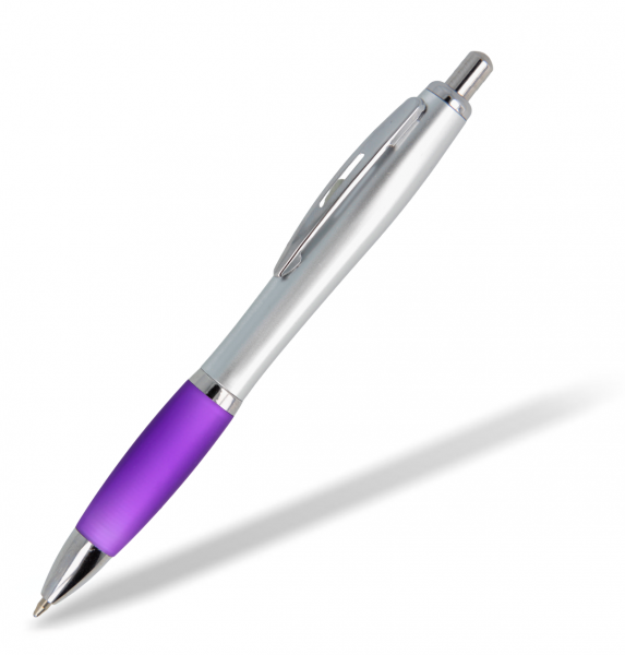 Kunststoffkugelschreiber-toppy-silver-violett